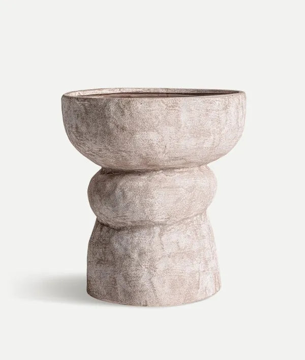 Beige keramische VERT vaas