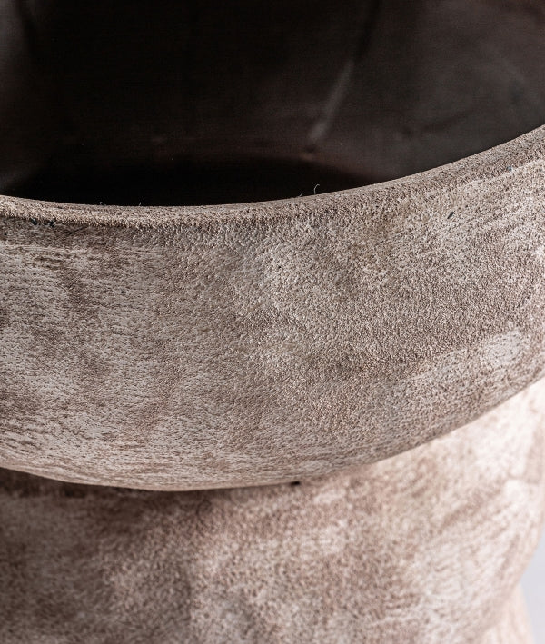 Jarrón VERT beige en cerámica