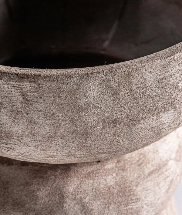 Beige keramische VERT vaas