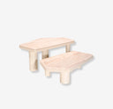 juego de mesa de centro para living de marmol