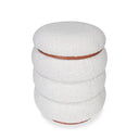 banco de tela boucle y madera