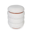 banco de tela boucle y madera