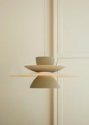 Lámpara de techo Nexo khaki y beige en ambiente decorado (6)