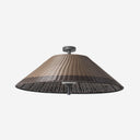 lámpara colgante de exterior de aluminio gris oscuro y mimbre sintético ø105 cm 2 alturas 15 w ip54