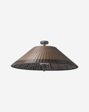 lámpara colgante de exterior de aluminio gris oscuro y mimbre sintético ø105 cm 2 alturas 15 w ip54