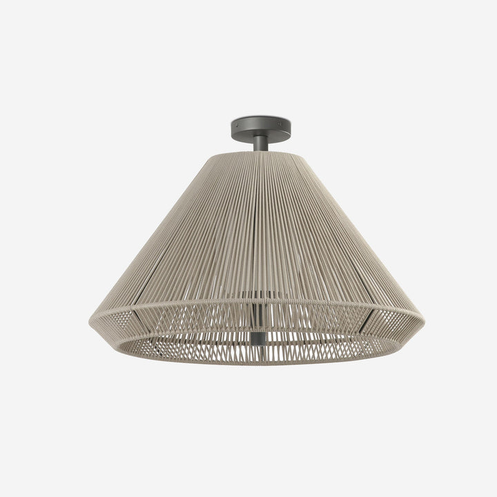 lámpara colgante de exterior de aluminio y polietileno gris oscuro ø66,5 cm 2 alturas 15 w ip54, vista 2