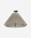 lámpara colgante de exterior de aluminio y polietileno gris oscuro ø66,5 cm 2 alturas 15 w ip54, vista 2