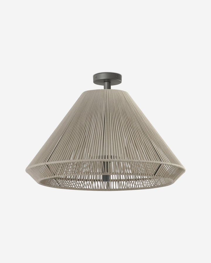 lámpara colgante de exterior de aluminio y polietileno gris oscuro ø66,5 cm 2 alturas 15 w ip54, vista 2