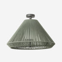 lámpara colgante de exterior de aluminio y polietileno gris oscuro ø66,5 cm 2 alturas 15 w ip54, vista 3