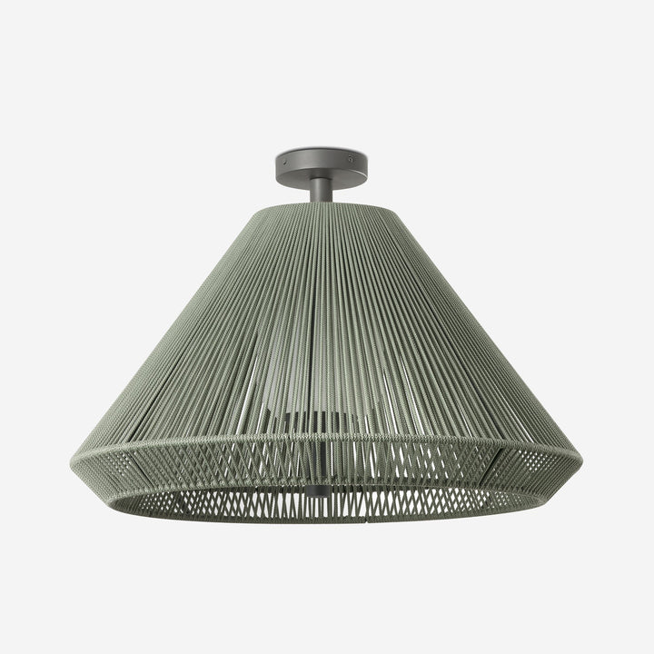 lámpara colgante de exterior de aluminio y polietileno gris oscuro ø66,5 cm 2 alturas 15 w ip54, vista 3