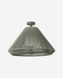 lámpara colgante de exterior de aluminio y polietileno gris oscuro ø66,5 cm 2 alturas 15 w ip54, vista 3