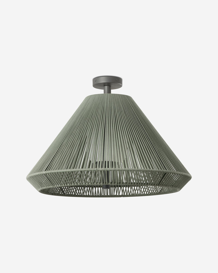 lámpara colgante de exterior de aluminio y polietileno gris oscuro ø66,5 cm 2 alturas 15 w ip54, vista 3