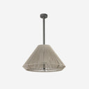 lámpara colgante de exterior de aluminio y polietileno gris oscuro ø66,5 cm 2 alturas 15 w ip54, vista 5
