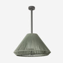 lámpara colgante de exterior de aluminio y polietileno gris oscuro ø66,5 cm 2 alturas 15 w ip54, vista 6