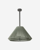lámpara colgante de exterior de aluminio y polietileno gris oscuro ø66,5 cm 2 alturas 15 w ip54, vista 6