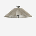 lámpara colgante de exterior de aluminio y textil gris oscuro ø105 cm 2 alturas 15 w ip54