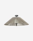 lámpara colgante de exterior de aluminio y textil gris oscuro ø105 cm 2 alturas 15 w ip54