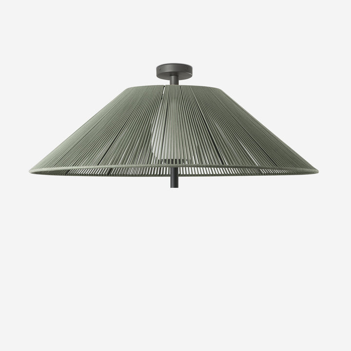 lámpara colgante de exterior de aluminio y textil gris oscuro ø105 cm 2 alturas 15 w ip54, vista 2