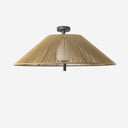 lámpara colgante de exterior de aluminio y textil gris oscuro ø105 cm 2 alturas 15 w ip54, vista 3