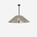 lámpara colgante de exterior de aluminio y textil gris oscuro ø105 cm 2 alturas 15 w ip54, vista 4