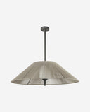 lámpara colgante de exterior de aluminio y textil gris oscuro ø105 cm 2 alturas 15 w ip54, vista 4
