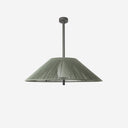 lámpara colgante de exterior de aluminio y textil gris oscuro ø105 cm 2 alturas 15 w ip54, vista 5
