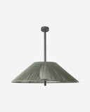 lámpara colgante de exterior de aluminio y textil gris oscuro ø105 cm 2 alturas 15 w ip54, vista 5