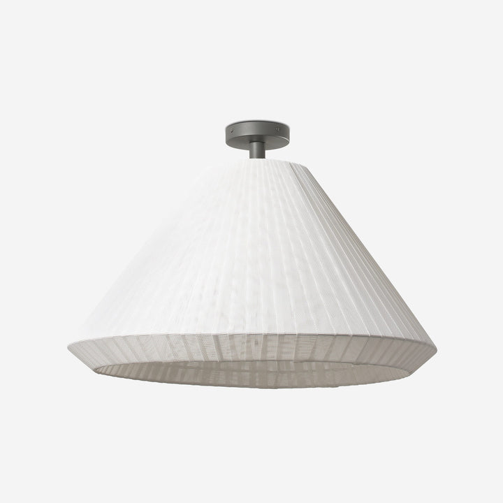 lámpara colgante de exterior de aluminio y textil gris oscuro ø66,5 cm 2 alturas 15 w ip54