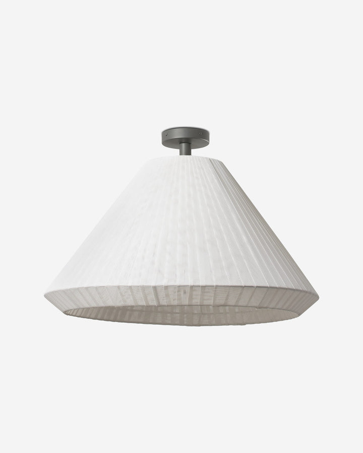 lámpara colgante de exterior de aluminio y textil gris oscuro ø66,5 cm 2 alturas 15 w ip54