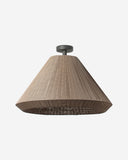 lámpara colgante de exterior de aluminio y textil gris oscuro ø66,5 cm 2 alturas 15 w ip54, vista 2