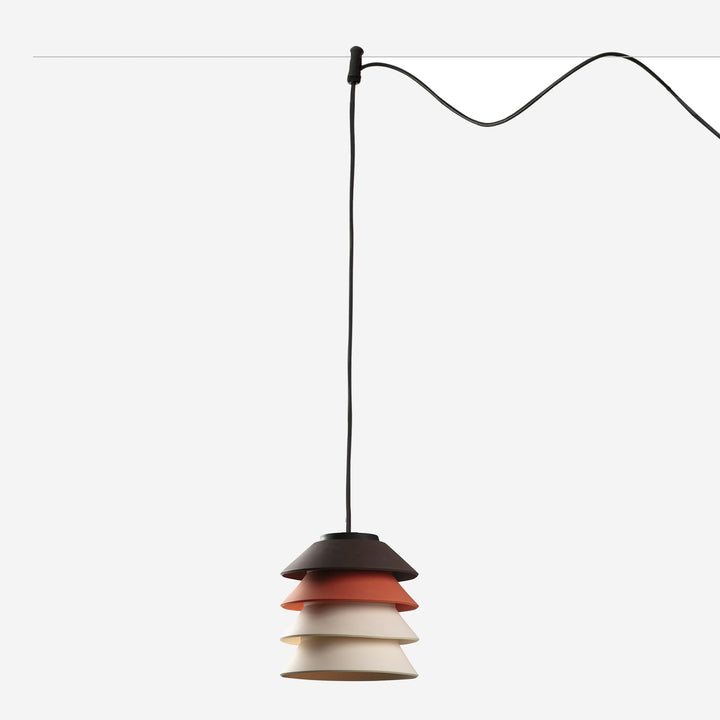 Brown silicone and polyethylene outdoor pendant lamp Ø18 x 24,1 cm 12 W IP65