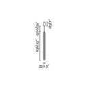 lámpara colgante de policarbonato transparente 63,5 cm vertical u horizontal 12 w 2700 k haz 270°, medidas