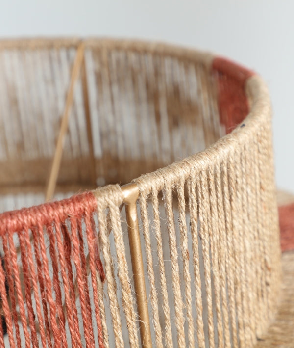 LÁMPARA DE TECHO IZAMAL marrón claro en yute