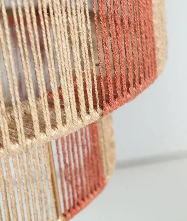 LÁMPARA DE TECHO IZAMAL marrón claro en yute