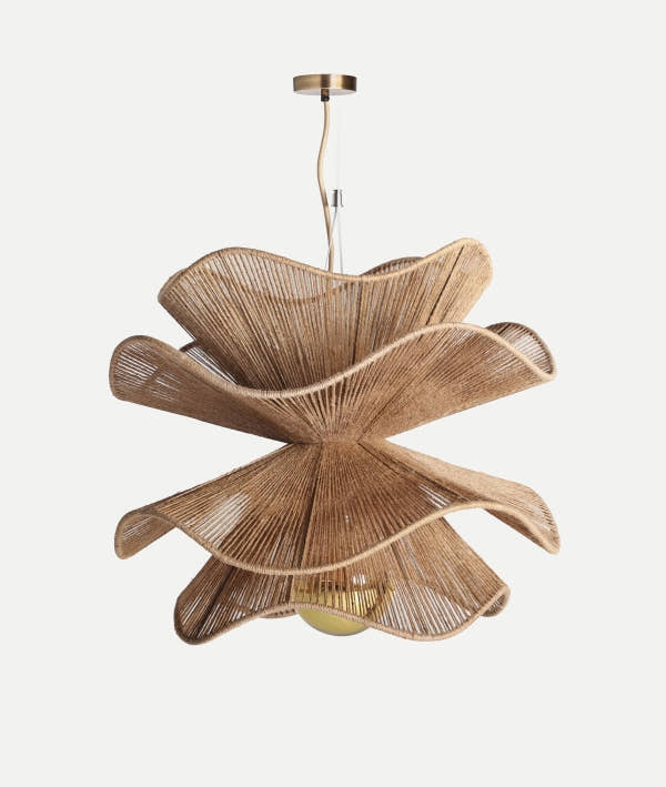 LÁMPARA DE COLGAR KHED estilo boho y calidez natural