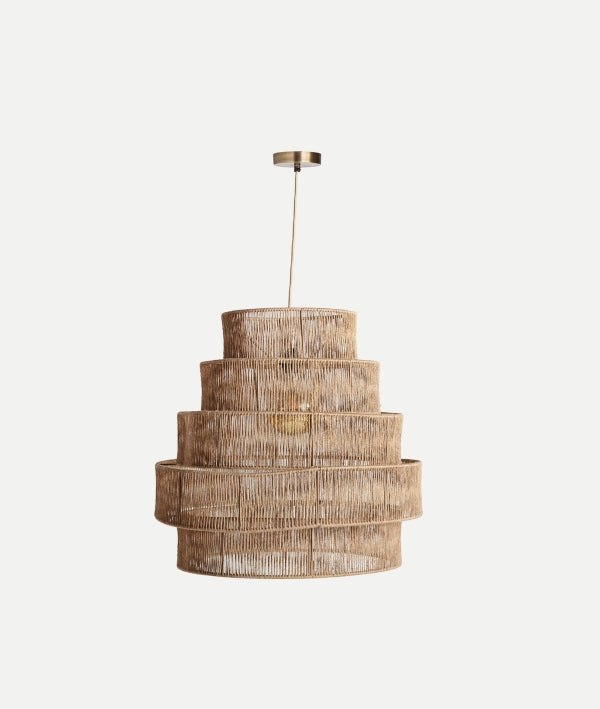 LÁMPARA DE COLGAR KHED esencia boho en yute natural