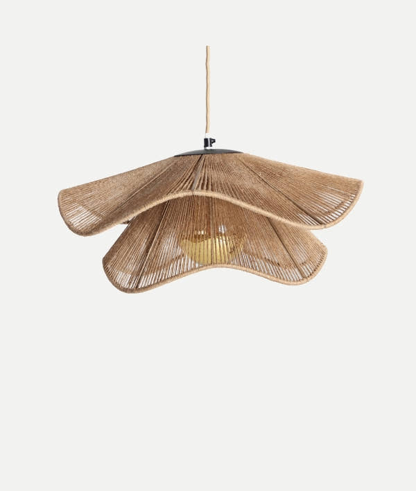 LÁMPARA DE COLGAR KHED calidez boho con fibras naturales