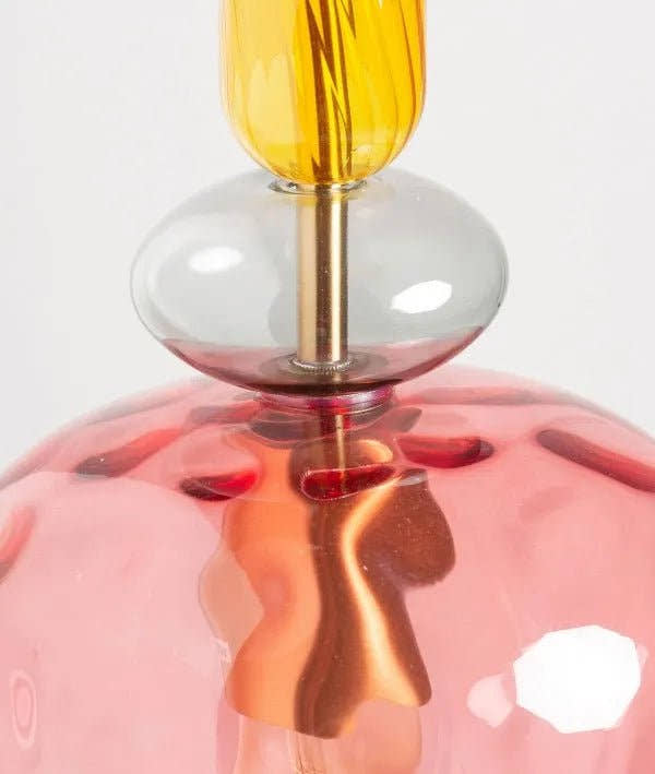 LÁMPARA DE TECHO MICAH de vidrio rosa: elegancia art déco con un toque moderno - Lámparas de techo - El Workshop - vidrio