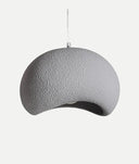 LÁMPARA DE TECHO TAVIRA GRANDE de cemento de resina gris con textura granulada