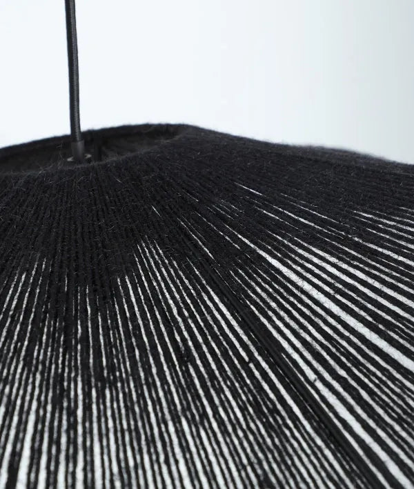 LÁMPARA DE TECHO TULUM negro en algodón lámpara colgante