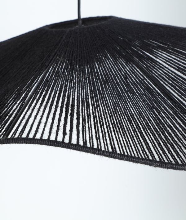 LÁMPARA DE TECHO TULUM negro en algodón lámpara colgante