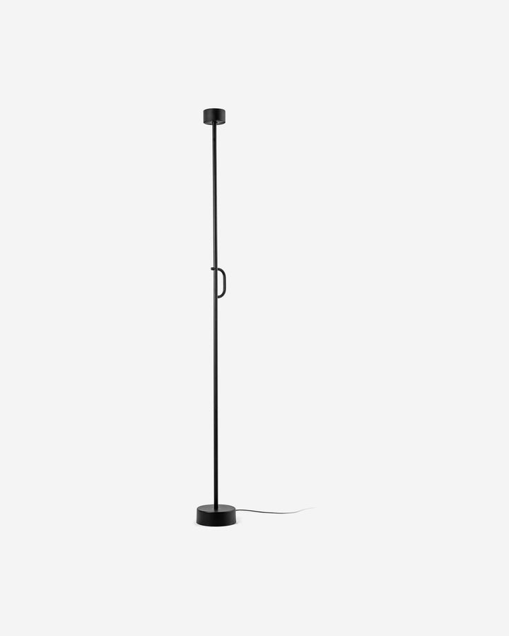 lámpara de pie de acero y aluminio negro satinado ø17,5 x 184,8 cm, vista 2