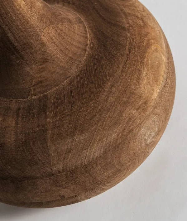 Lámpara de pie GLOGOW marrón en madera de mango de estilo contemporáneo - Lámparas de pie - El Workshop - madera de mango