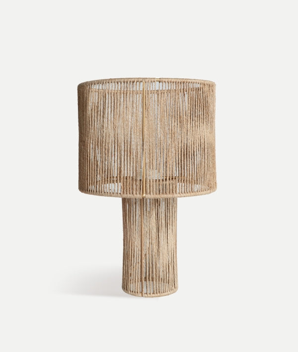 LÁMPARA DE MESA BACALAR marrón claro en yute