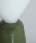 TAFELLAMP MONTALCINO glas in wit en groen elegantie en harmonie in hedendaags design