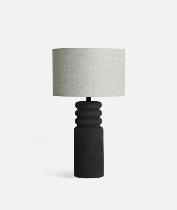ROKKO BLACK CERAMIC TABLE LAMP