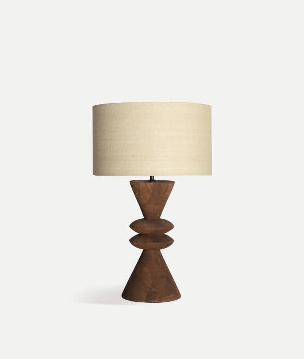 SHAMA TABLE LAMP: geometry, warmth and natural character