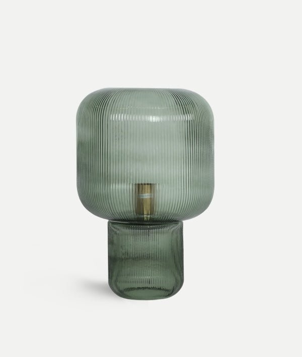 LÁMPARA DE MESA SIRA sofisticación en verde y oro - Lámparas de mesa - El Workshop - cristal