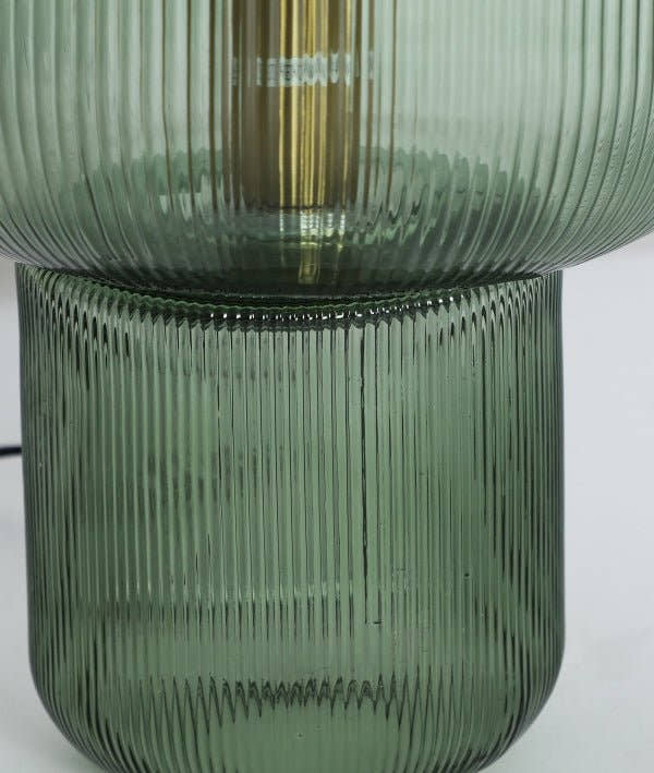 LÁMPARA DE MESA SIRA sofisticación en verde y oro - Lámparas de mesa - El Workshop - cristal