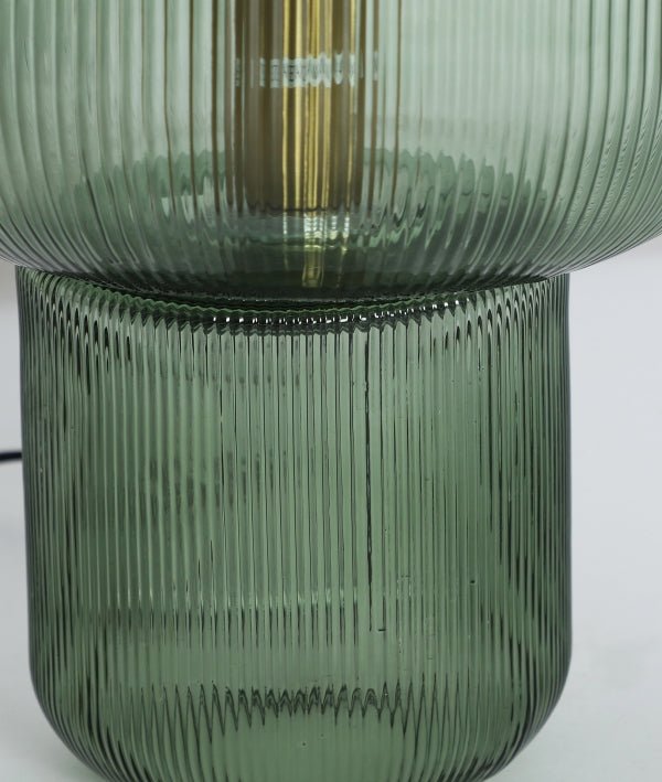 LÁMPARA DE MESA SIRA sofisticación en verde y oro - Lámparas de mesa - El Workshop - cristal